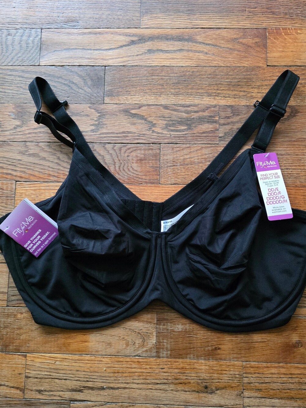 Fruit of the Loom Black Full Coverage Underwire Bra